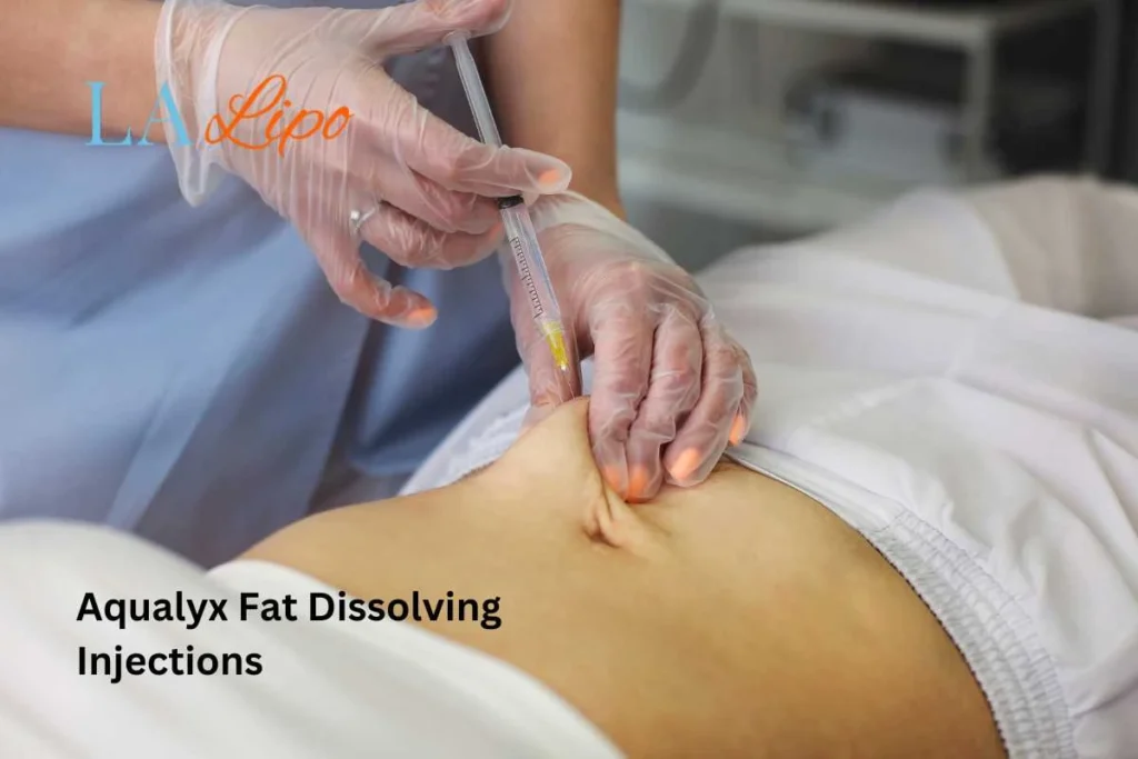 woman having fat dissolving injections Hampstead Heath in the stomach