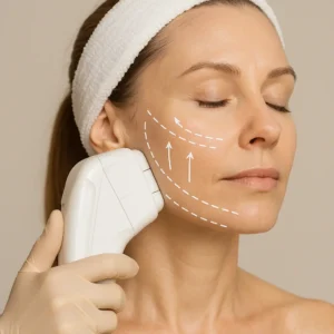 Woman having HI-FU to reduce wrinkles call LA LIPO Hampstead Heath Now!