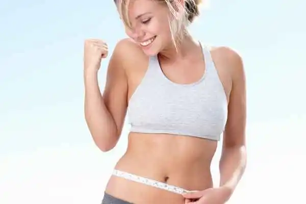 woman happy after fat reduction treatment Hampstead Heath